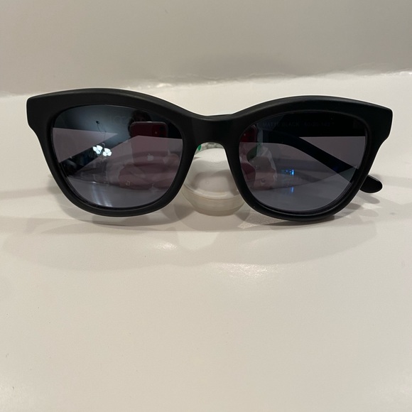 LOGO by Lori Goldstein Black Matte Sunglasses w/Case - Picture 11 of 12
